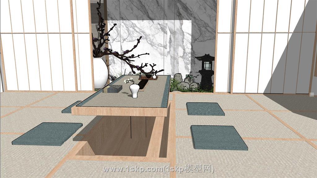 日式茶室SU模型