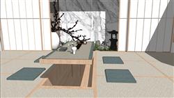 日式茶室SU模型