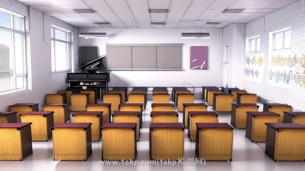 教室音乐SU模型