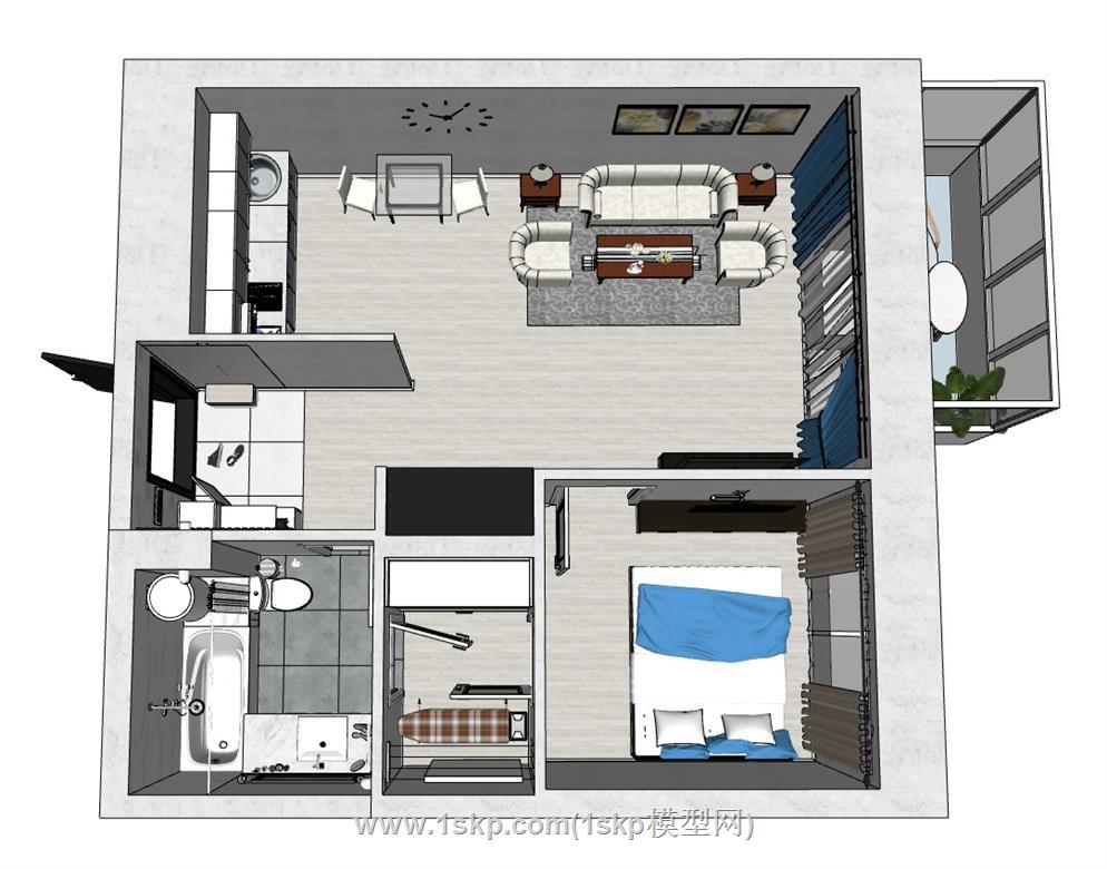 公寓家装SU模型