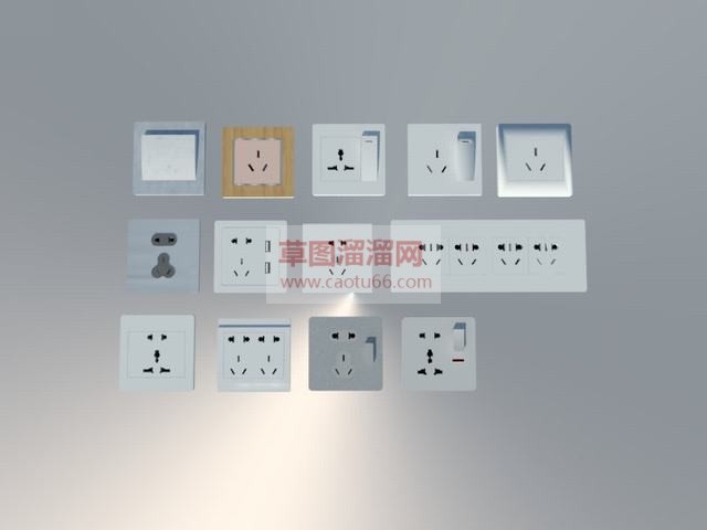 开关插座SU模型