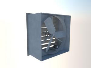 百叶排气扇排气扇SU模型