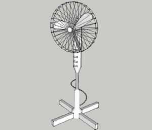 落地扇风扇家电风扇SU模型