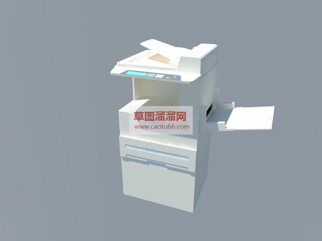 办公设备复印机扫描仪SU模型