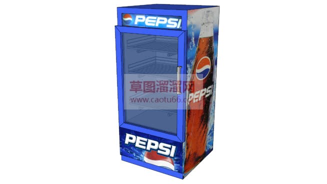 可乐冰箱草图SU模型