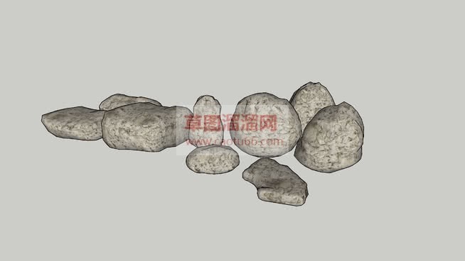 怎么画石头？SU模型