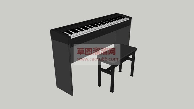 钢琴乐器电子SU模型
