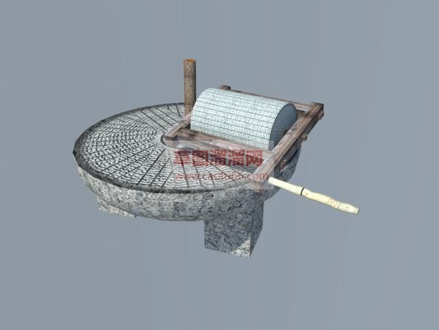 农家石磨SU模型