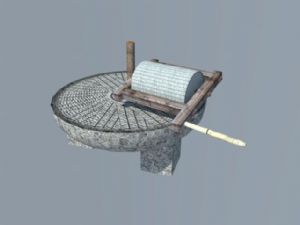 农家石磨SU模型