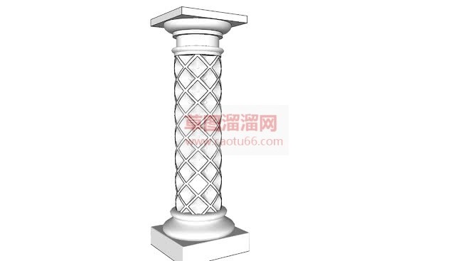 石柱柱子草图SU模型