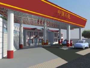 石化加油站SU模型