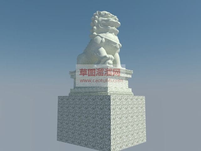 免费石狮子SU模型