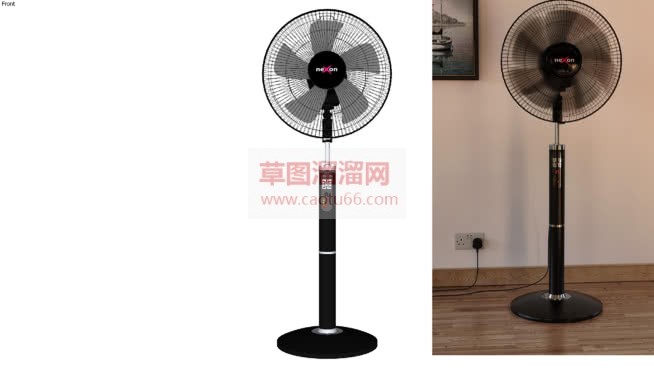 立式台式电风SU模型
