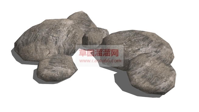 岩石石头免费SU模型