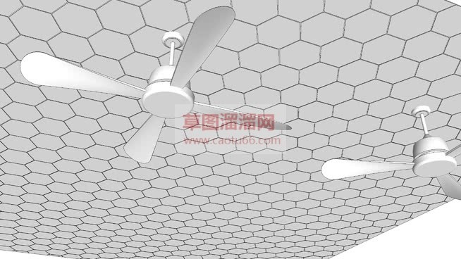 吊扇室内库SU模型