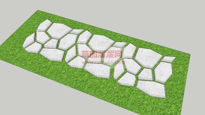 片石石路路径SU模型
