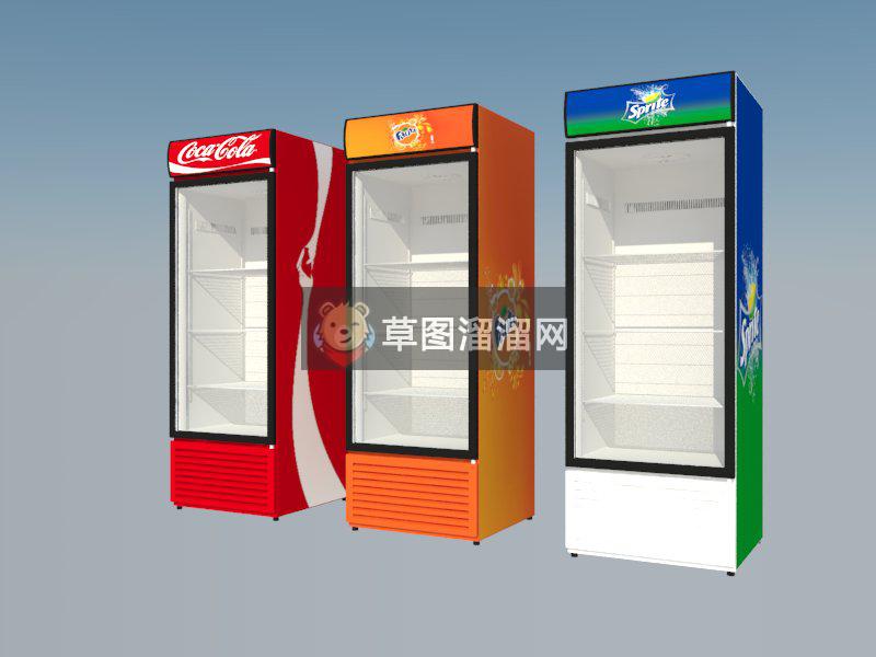 商店冰柜冰箱SU模型