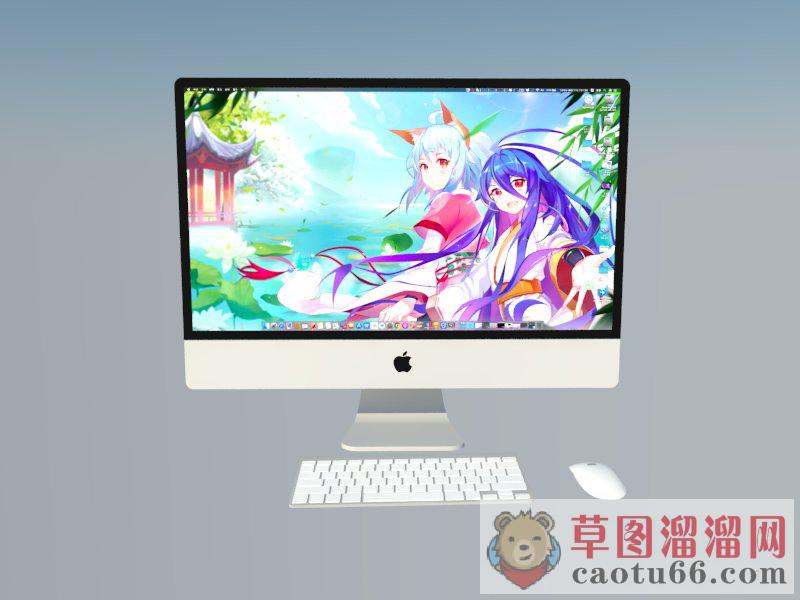 苹果一体机电脑SU模型