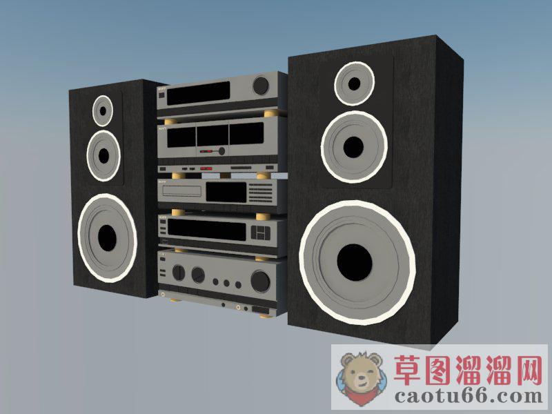 索尼LBT-D705立体声音响设备SU模型