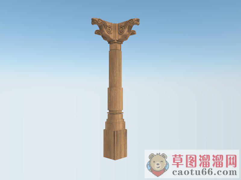 柱子石柱罗马柱SU模型