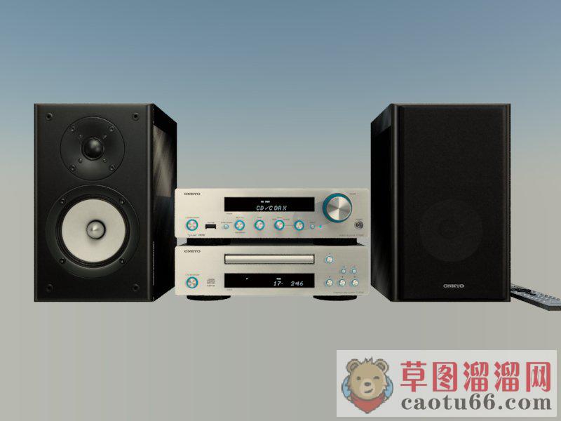 影院音响SU模型