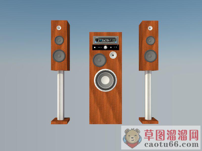 木制音响设备SU模型