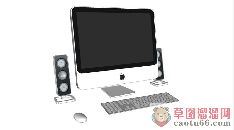 苹果电脑一体机SU模型