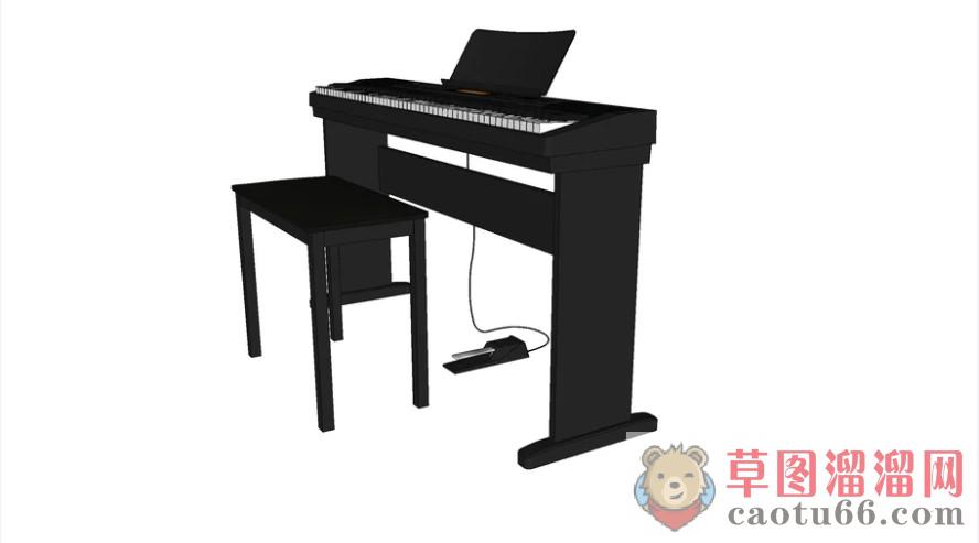 电子琴钢琴SU模型