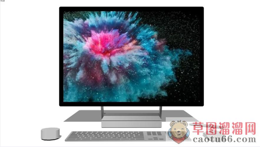 台式机电脑一体机SU模型