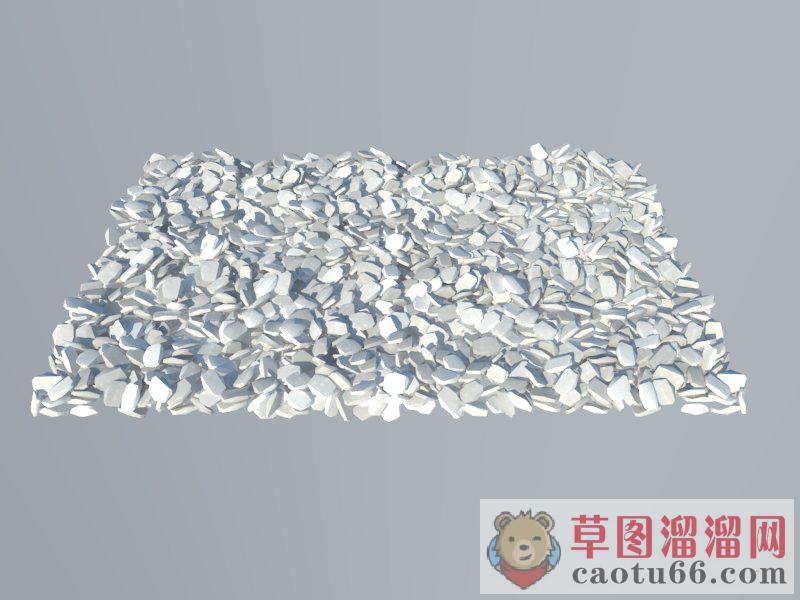 碎石子铺装SU模型