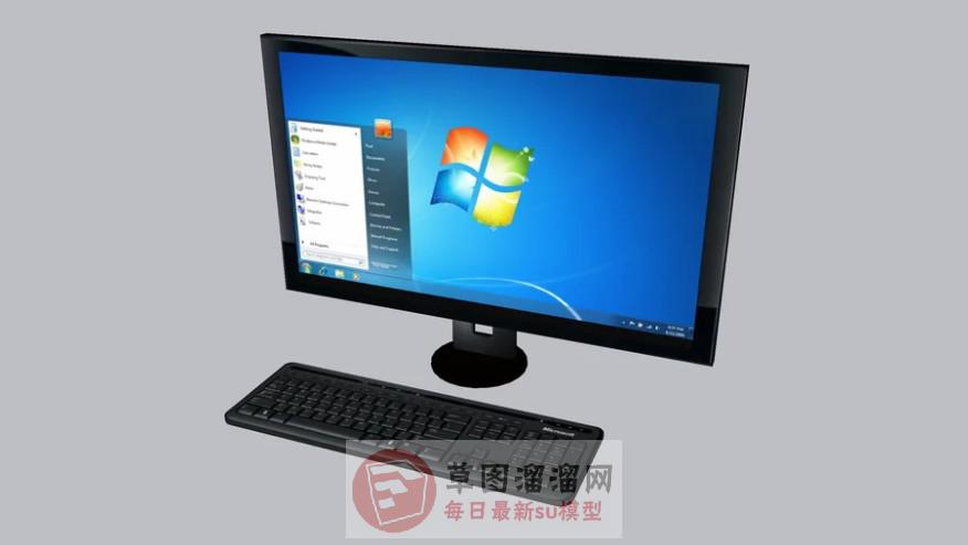 PC电脑显示器SU模型