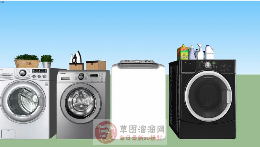 洗衣机家电SU模型