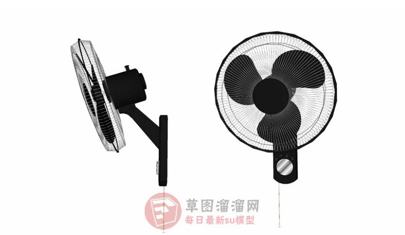 壁扇风扇电风扇SU模型