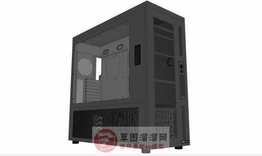 空的电脑机箱主机箱SU模型