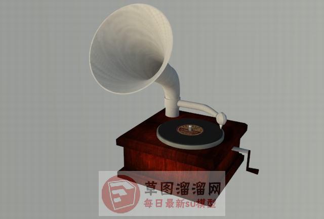 留声机乐器SU模型