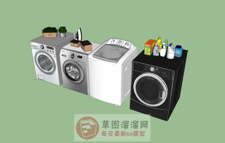 洗衣机家电SU模型