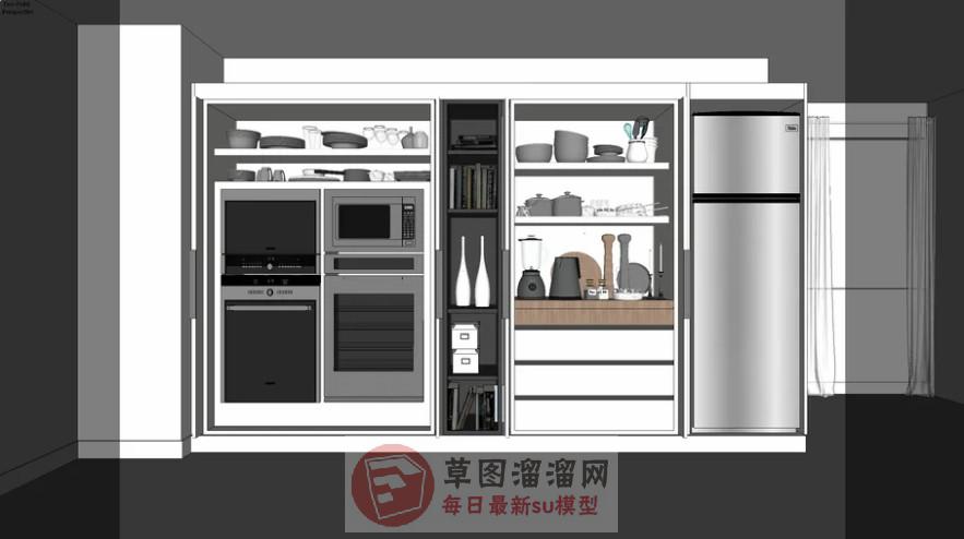 厨房家电储物柜SU模型