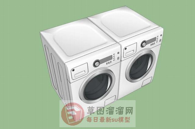 洗衣机滚筒家电SU模型