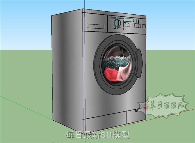 洗衣机家电洗衣SU模型