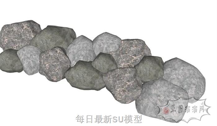 石头SU模型