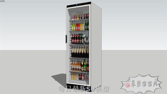 冰柜冰箱冷饮柜SU模型
