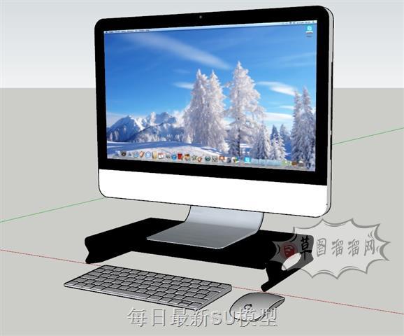 一体机PC计算机SU模型
