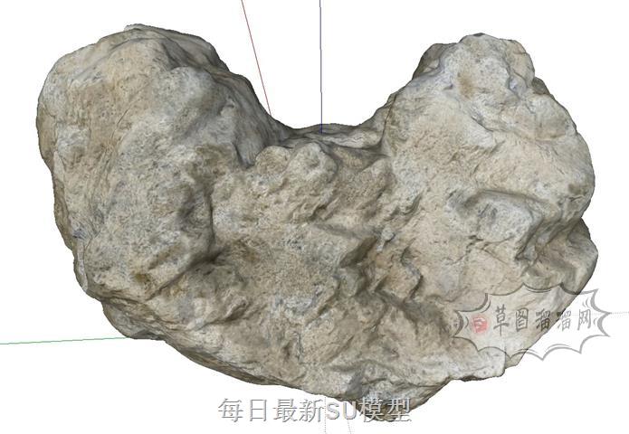 石头石块SU模型