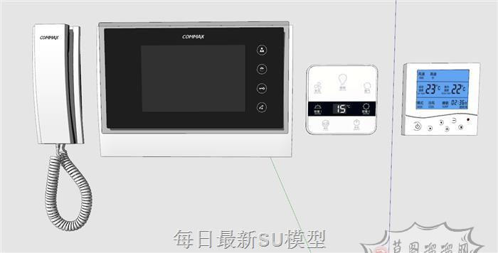 门铃可视电话空调开关SU模型