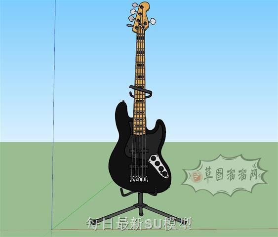 小提琴乐器架子SU模型