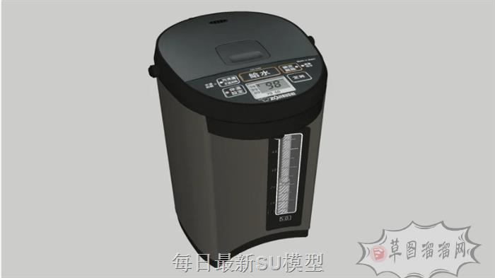 烧水壶热水壶家电SU模型