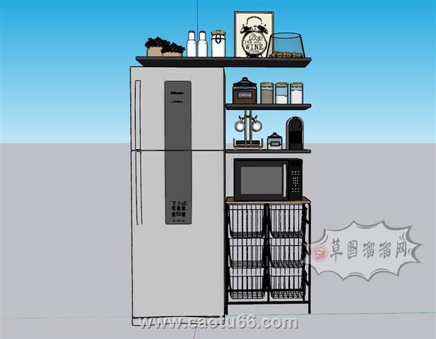 冰箱家电SU模型