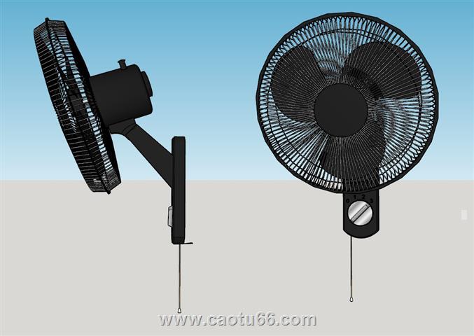 壁扇电扇风扇SU模型