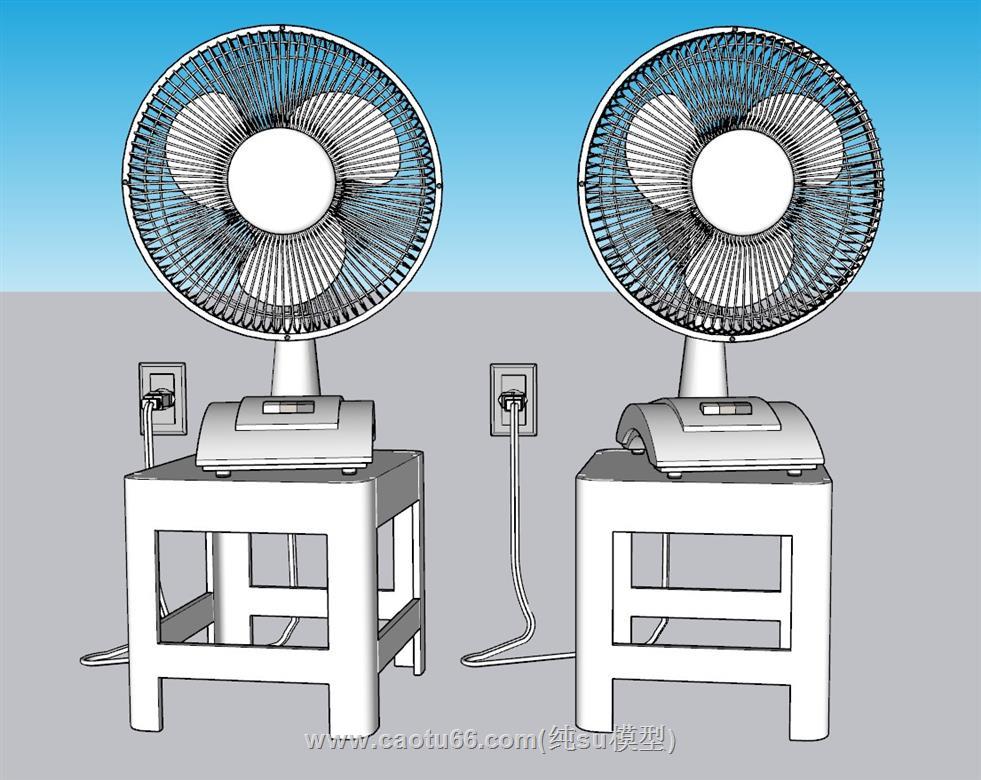 电扇风扇鸿运扇SU模型