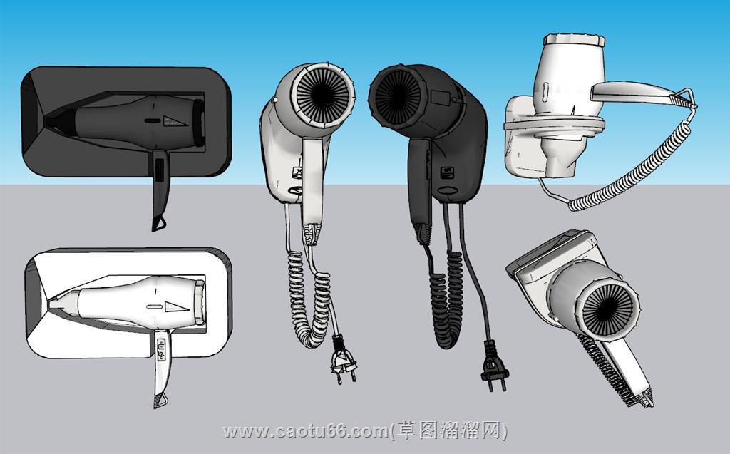壁挂式吹风筒吹风机SU模型